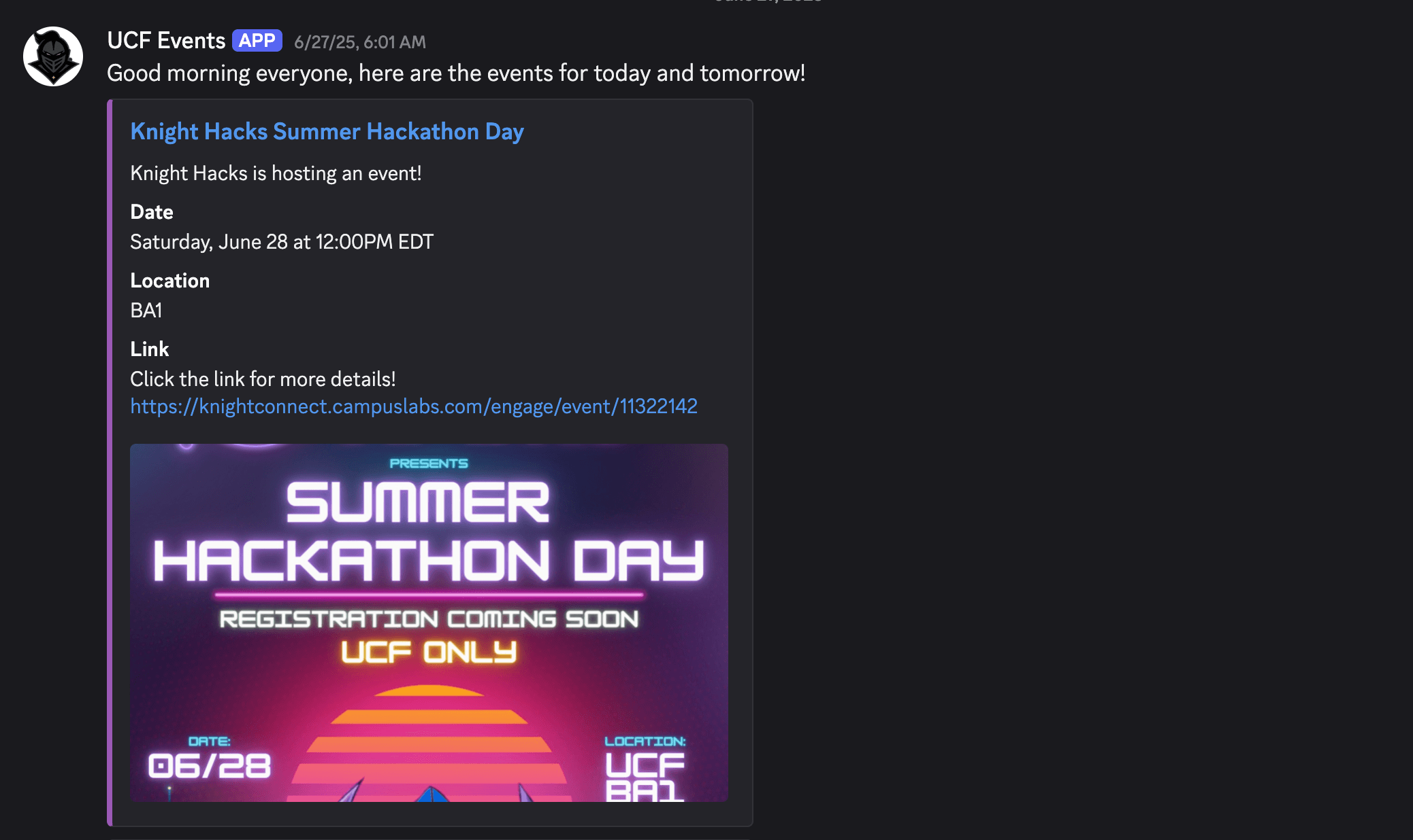 UCF Activities Bot